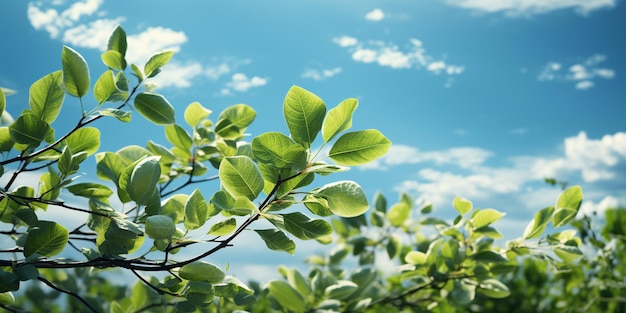 There is a picture of a tree with green leaves on it generative ai