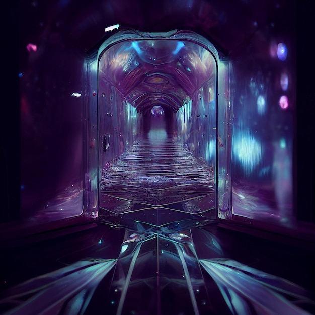 There is a picture of tunnel with in the middle generative ai