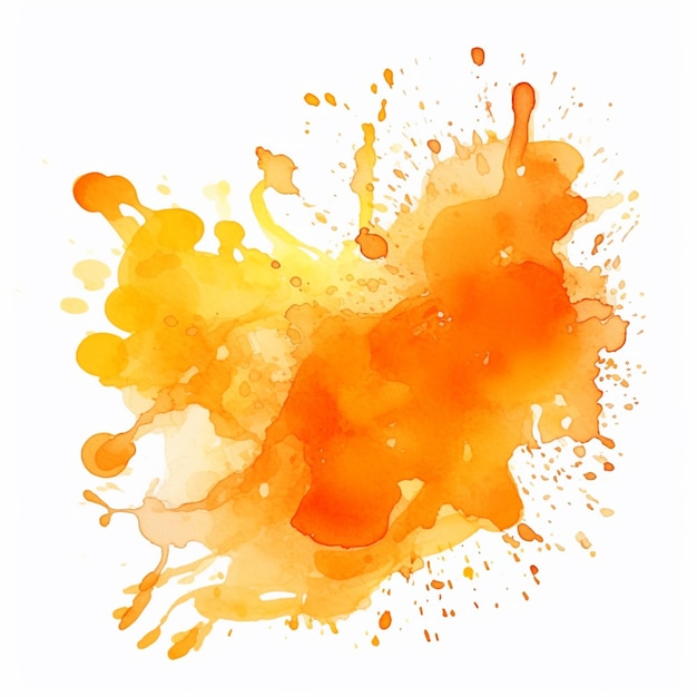 there is a picture of a watercolor painting of a yellow and orange stain generative ai