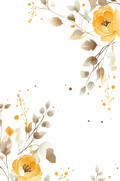 there is a picture of a yellow flower on a white background generative ai