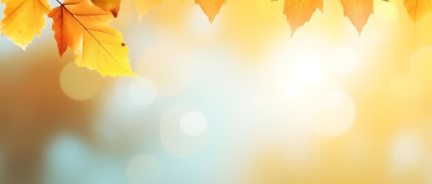 there is a picture of a yellow leaf with a blurry background Generative AI