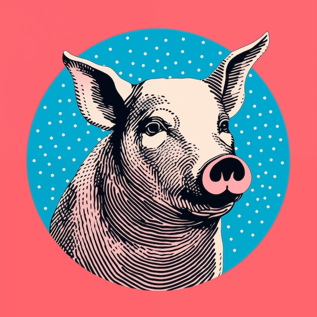 There is a pig that is looking at the camera generative ai