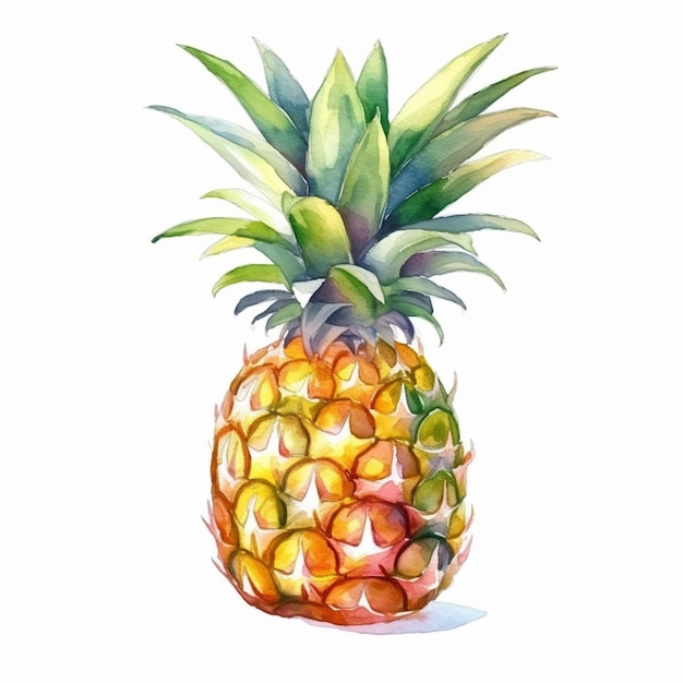 there is a pineapple with a lot of fruit on it generative ai