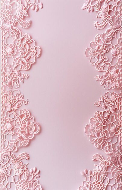 there is a pink background with a lace border and a pink background generative ai