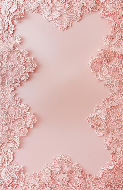 there is a pink background with a lace border and a pink background generative ai