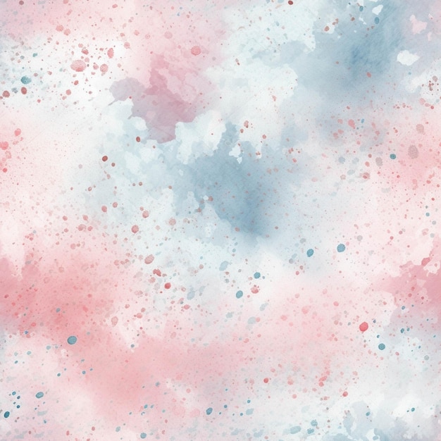 There is a pink and blue watercolor background with a lot of dots generative ai