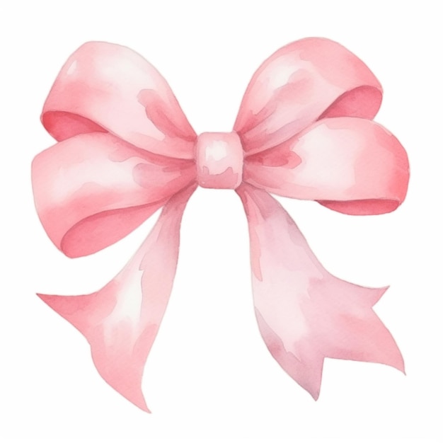 Photo there is a pink bow with a big bow on it generative ai