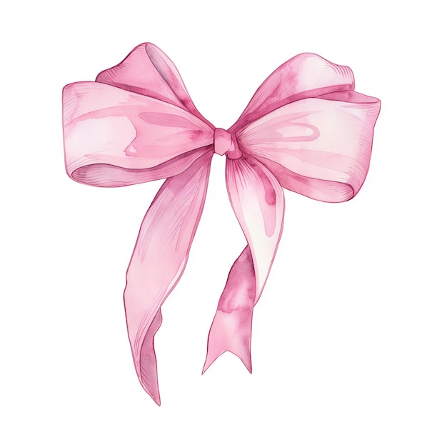 Photo there is a pink bow with a large bow on it generative ai