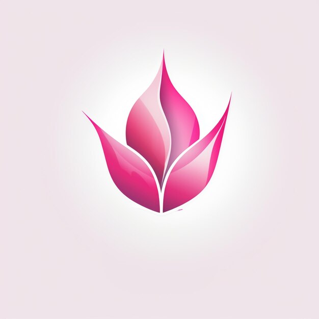 Photo there is a pink flower with a leaf on it generative ai