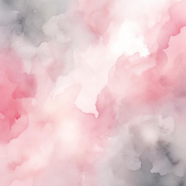 There is a pink and grey watercolor painting with a black background generative ai