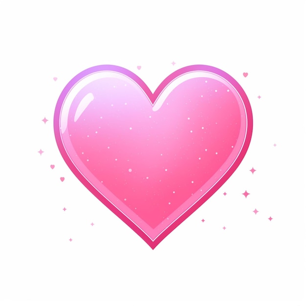 There is a pink heart with stars on the side generative ai