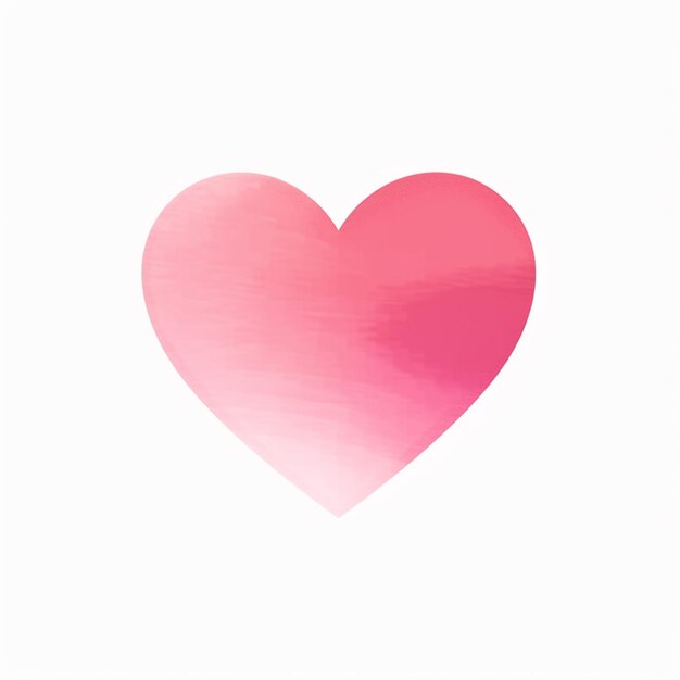 Photo there is a pink heart with a white background generative ai