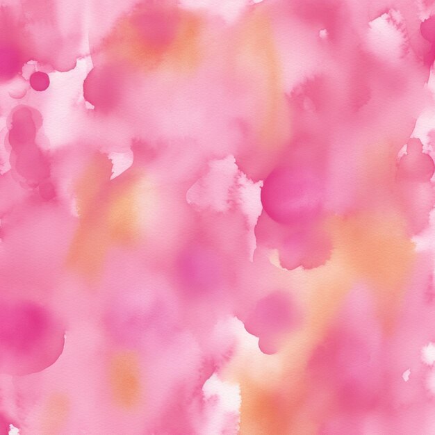 There is a pink and yellow watercolor painting of clouds generative ai