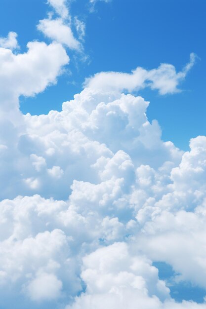 There is a plane flying through the clouds in the sky generative ai