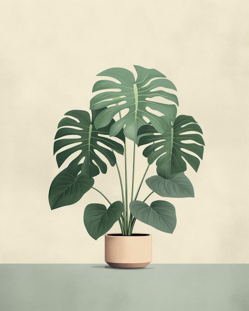 There is a plant that is sitting in a pot on a table generative ai