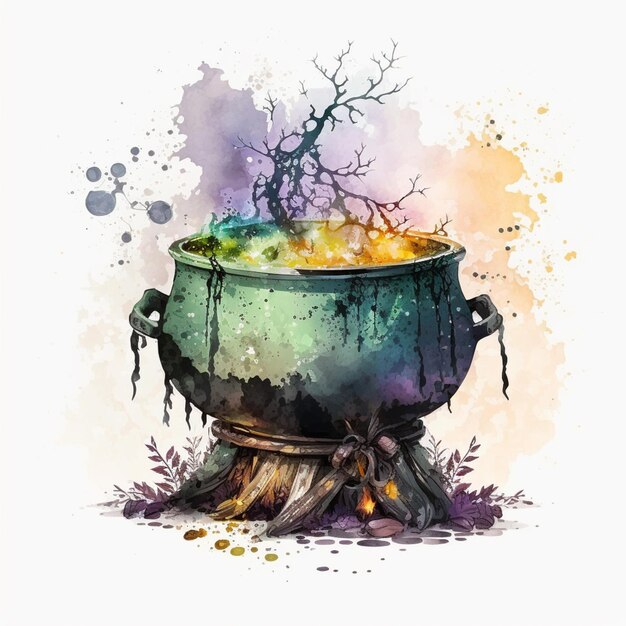 There is a pot with a tree growing out of it generative ai