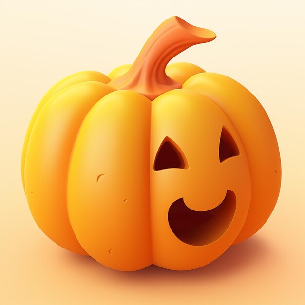 There is a pumpkin with a smiling face on it generative ai