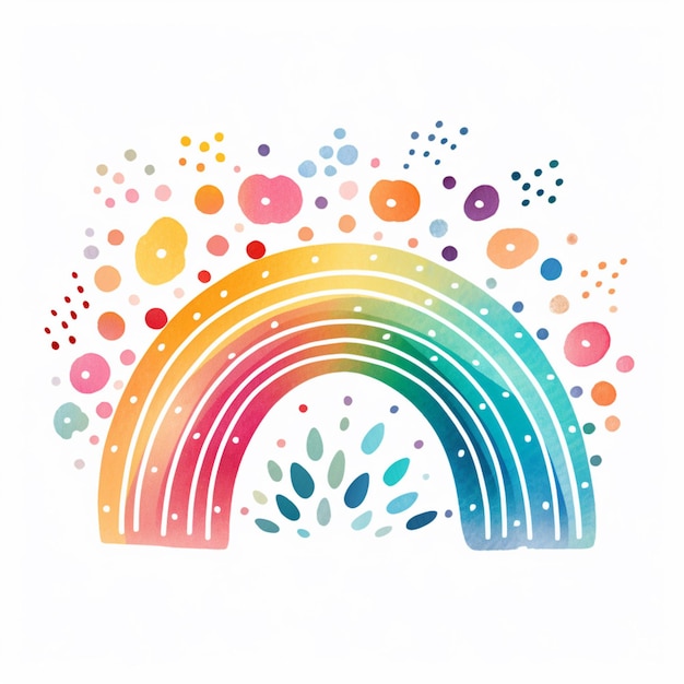 there is a rainbow with many different colors and shapes generative ai