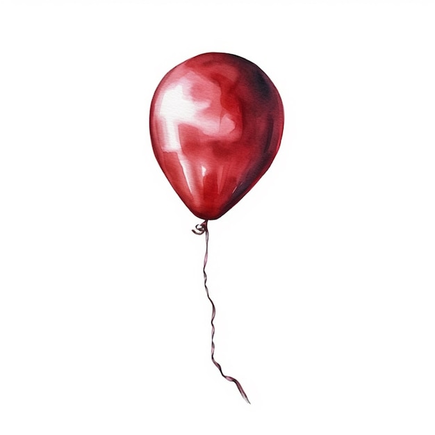 There is a red balloon with a string attached to it generative ai