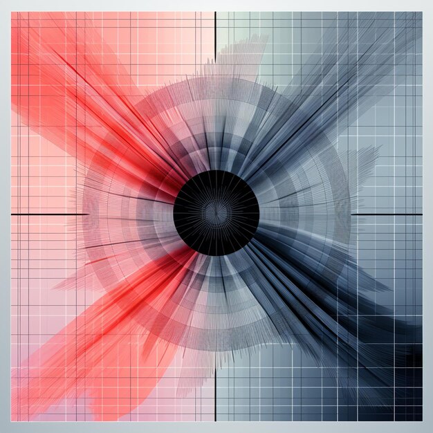 Photo there is a red and black flower on a white background generative ai