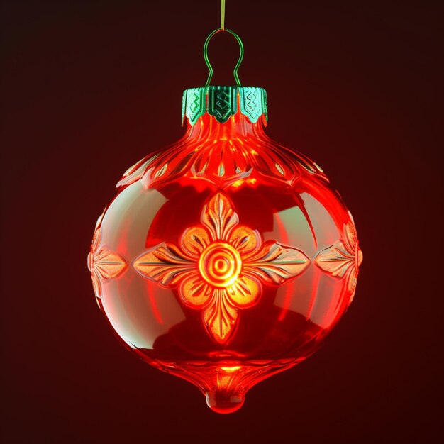 There is a red ornament with a cross on it generative ai