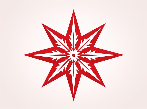 Photo there is a red and white star with white lines on it generative ai