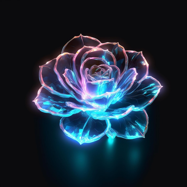 есть роза, которая светится в темноте генеративный искусственный интеллект