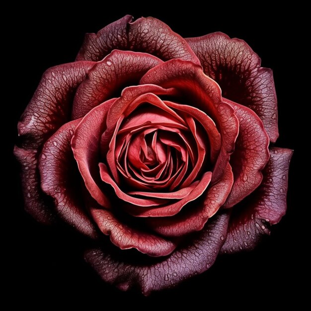 赤いバラと黒い背景のあるバラがあります