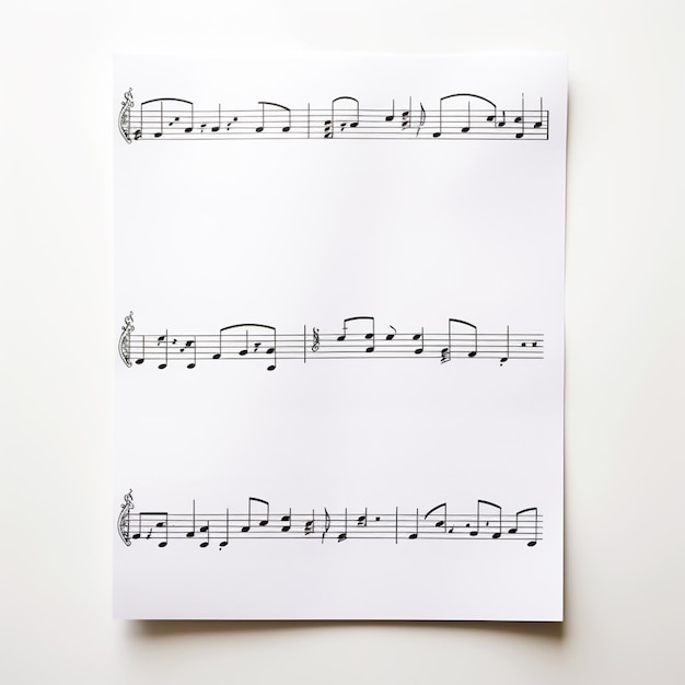 Photo there is a sheet of music with notes on it generative ai