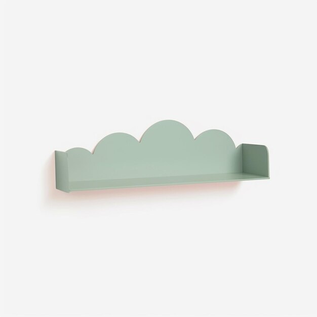 there is a shelf with a cloud shaped shelf on it generative ai