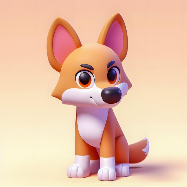 There is a small toy of a dog with big eyes Generative AI