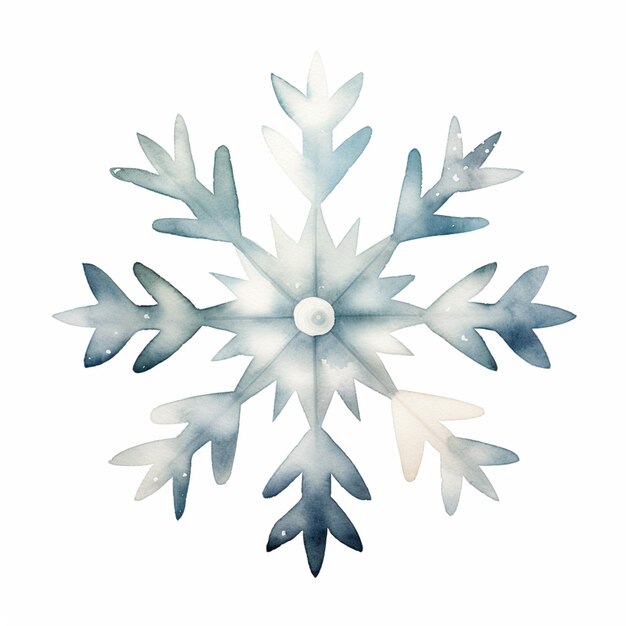 there is a snowflake made of leaves on a white background generativ ai