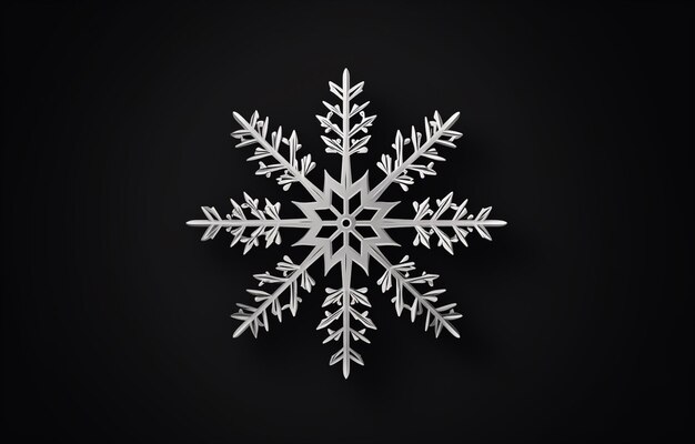 there is a snowflake made of paper on a black background generative ai