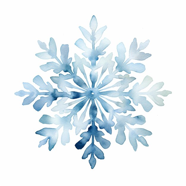 there is a snowflake that is blue and white on a white background generativ ai