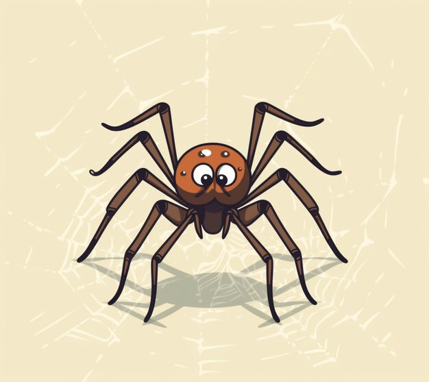 There is a spider that is sitting on the ground generative ai