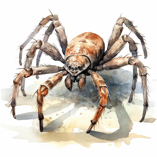 There is a spider that is sitting on the ground generative ai