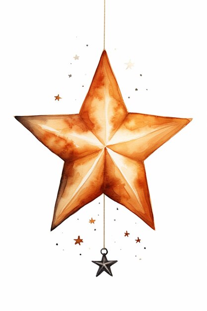 there is a star hanging from a string with a star on it generativ ai