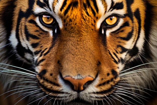 Photo there is a tiger that is looking at the camera generative ai