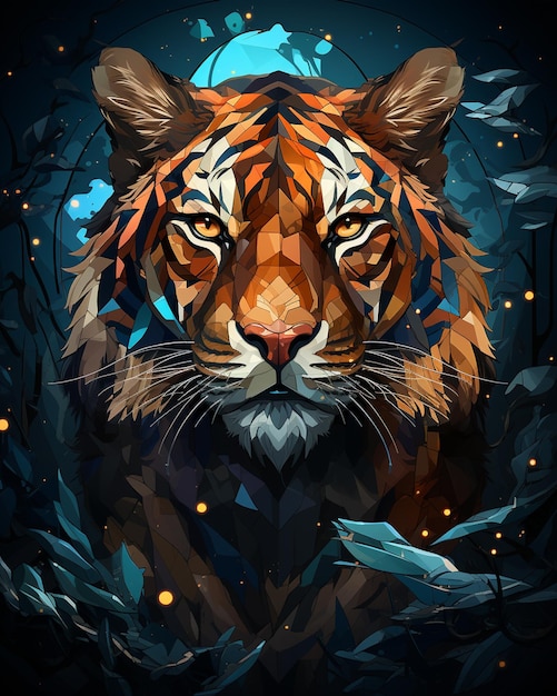 There is a tiger that is sitting in the grass generative ai