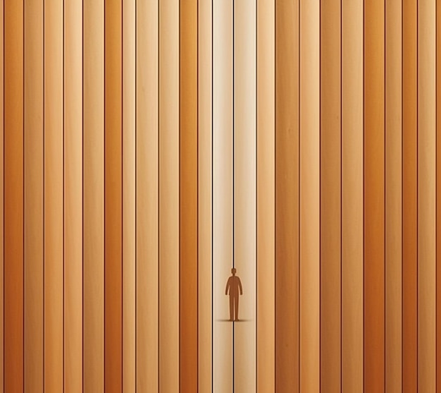 There is a toilet in a bathroom with a wooden wall generative ai