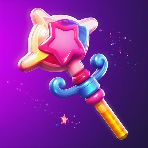 There is a toy wand with a star on it generative ai