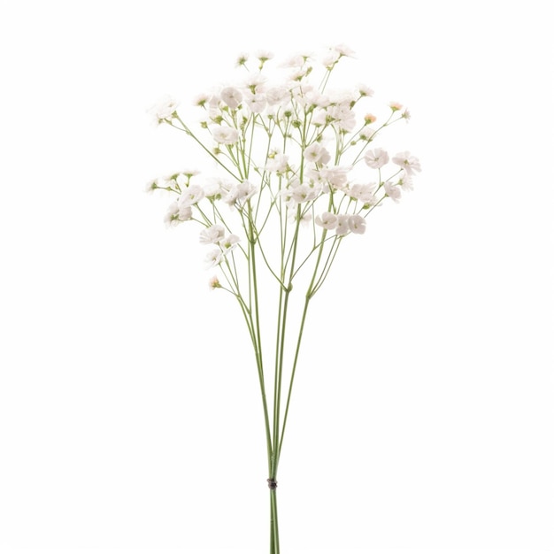 there is a vase with some white flowers in it generative ai