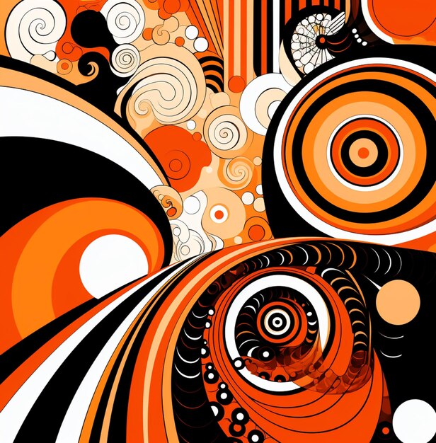 There is a very colorful abstract design with a lot of circles generative ai