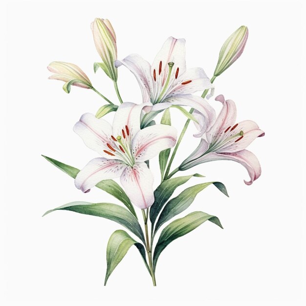 there is a watercolor painting of a bunch of flowers generative ai