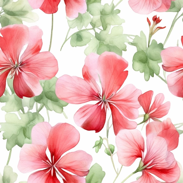 There is a watercolor painting of a bunch of flowers generative ai