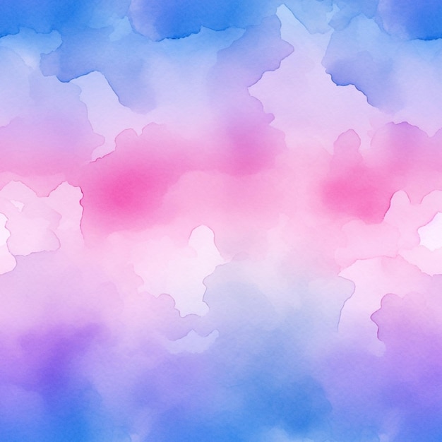 there is a watercolor painting of clouds in a blue sky generative ai