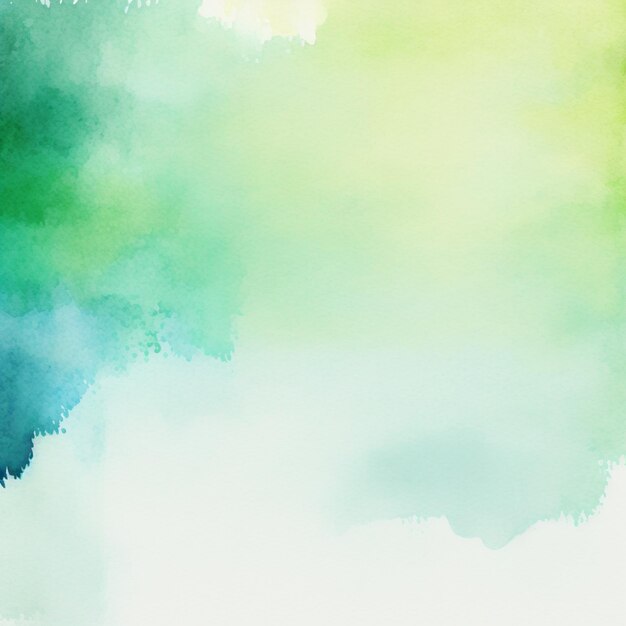 There is a watercolor painting of a green and yellow background generative ai