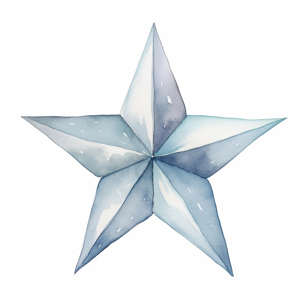 there is a watercolor painting of a star on a white background generative ai