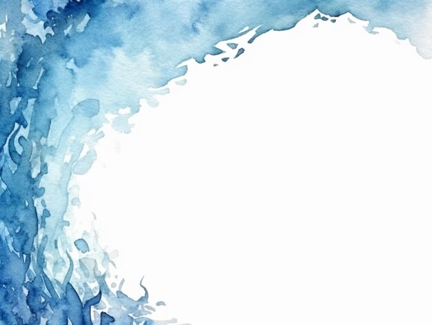 there is a watercolor painting of a wave coming in to shore generative ai