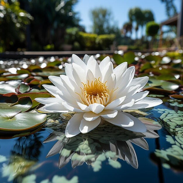 白い花が水の中に浮かんでいます - ガジェット通信 GetNews